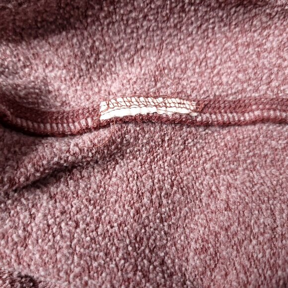 Vans Off The Wall Mens Maroon Hoodie Sweatshirt XL V Neck Distressed Pullover - Picture 7 of 7